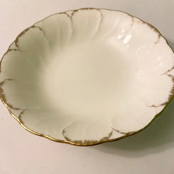 Vtg Mikasa Fruit  Dessert Sauce Bowl Simply Gold Pattern 6 Inch Ivory Bone China - Picture 5 of 16